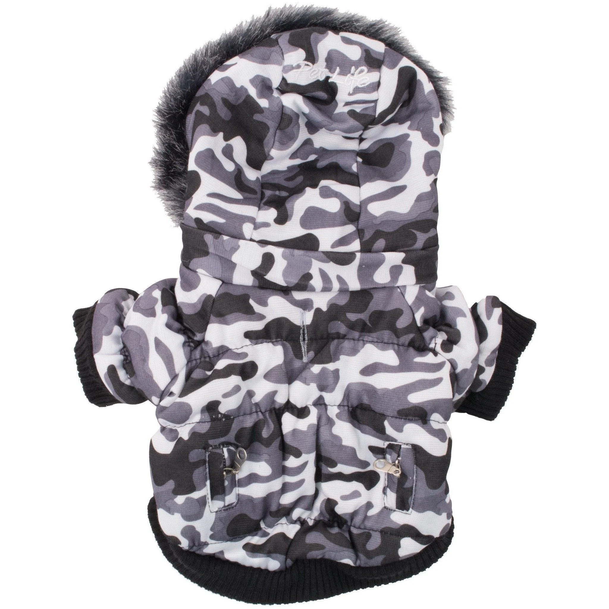 Pet Life ® Classic Metallic Fashion 3M Insulated Dog Coat Parka w/ Removable Hood - Image 4