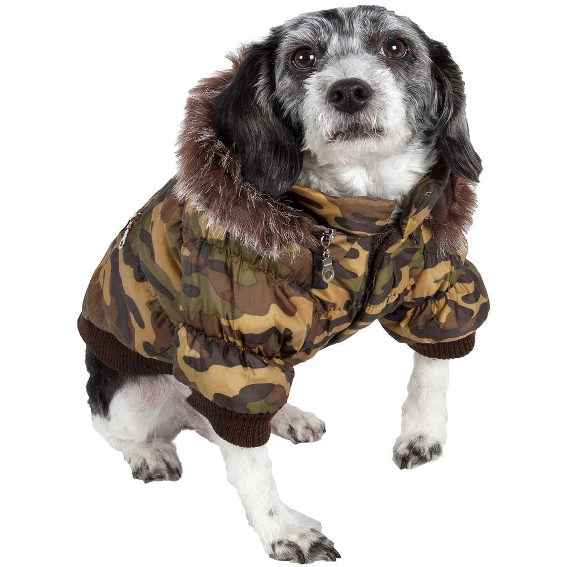 Pet Life ® Classic Metallic Fashion 3M Insulated Dog Coat Parka w/ Removable Hood - Image 22