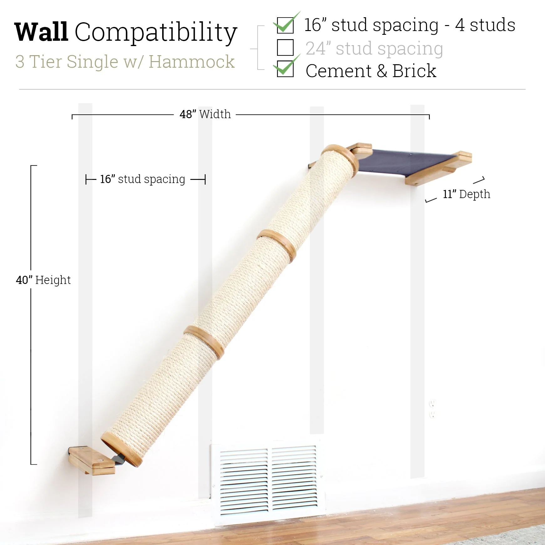 Slanted Cat Scratcher for Wall - Image 45