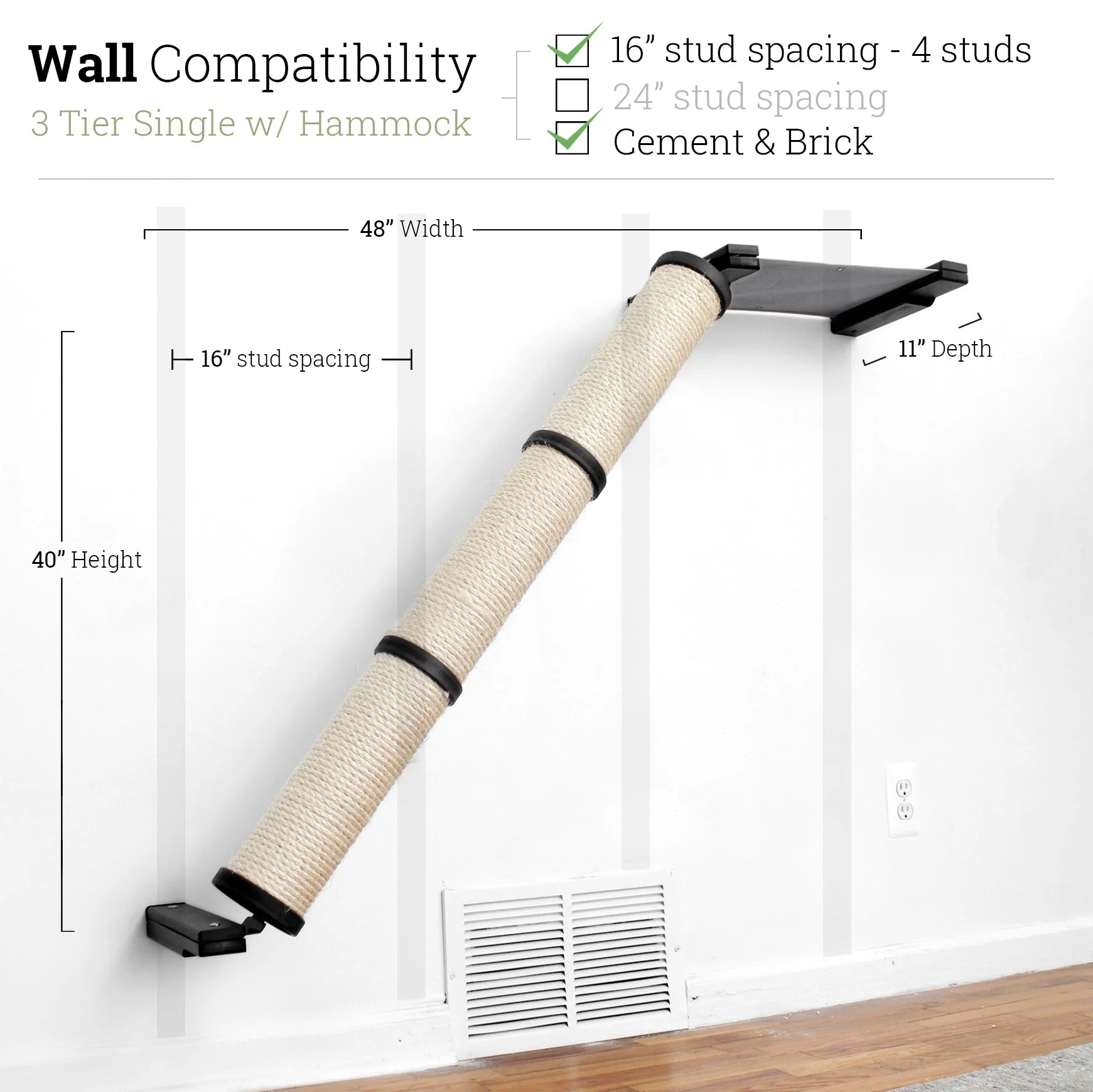 Slanted Cat Scratcher for Wall - Image 70