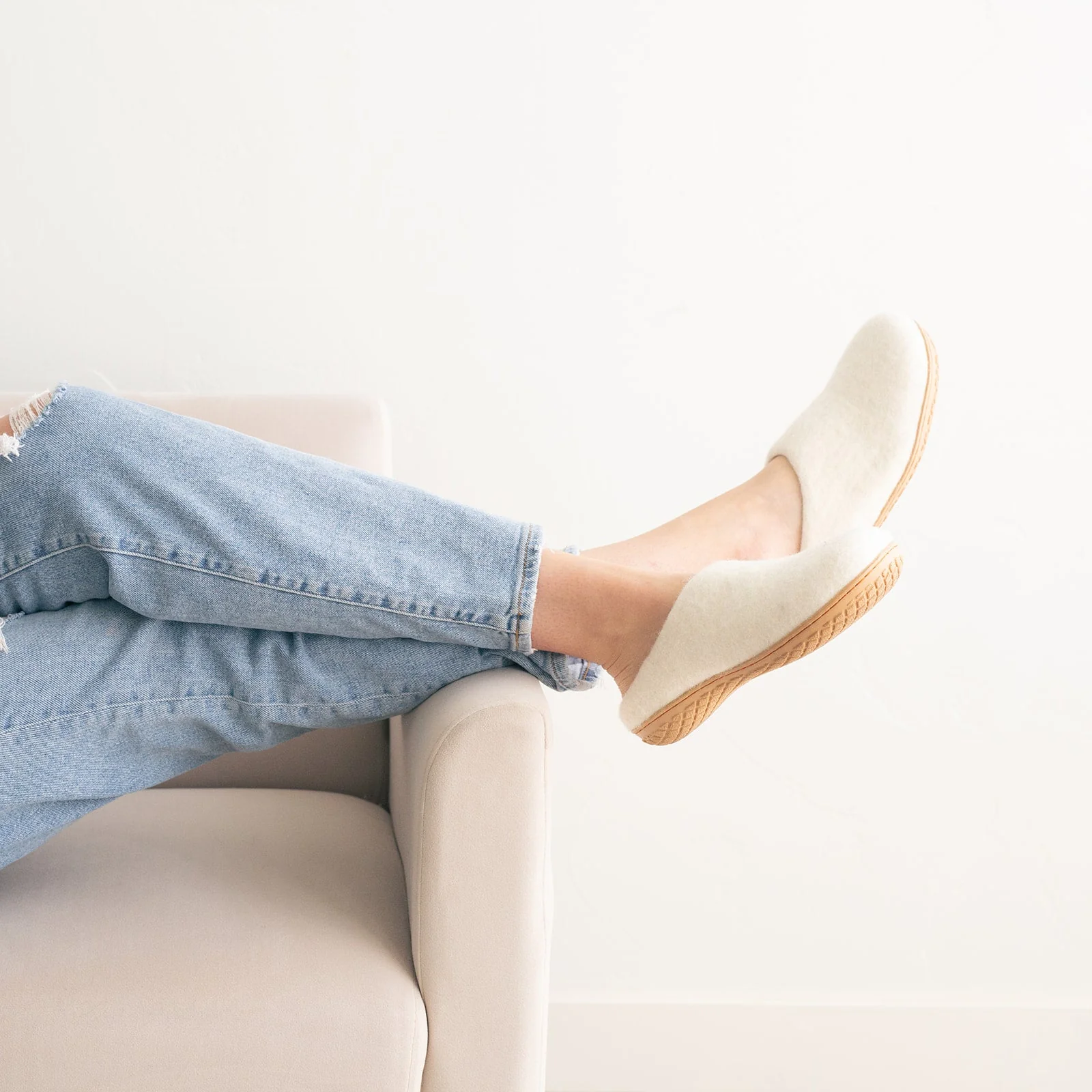 Snow White | Luxury Organic Merino Wool Slippers - Image 5